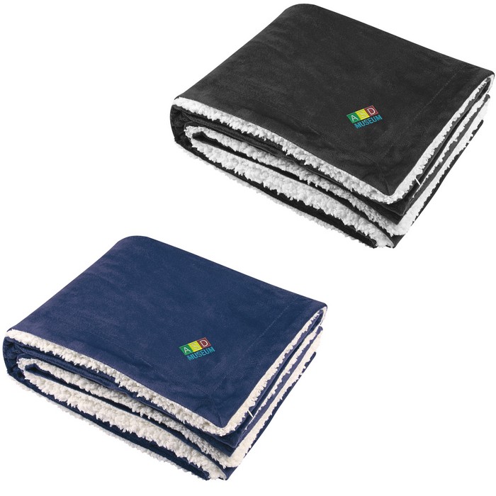 HH7031 Sherpa BLANKET With Embroidered Custom Imprint